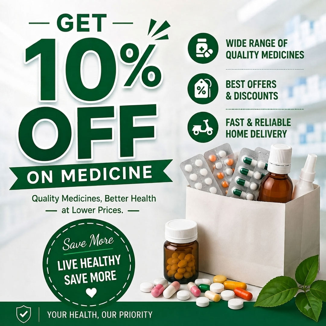 Medicine Available at 10% Off